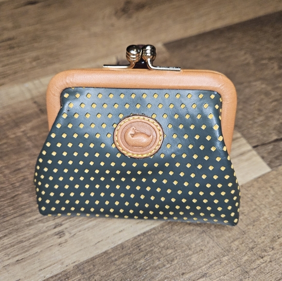Green and Tan Polka Dot Coin Purse - Picture 8 of 10
